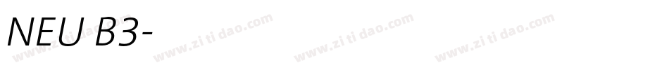 NEU B3字体转换